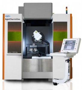 AgieCharmilles Laser 1000 5Ax von GF Machining Solutions. Die vollumfänglich digitalisierter Prozesskette erleichtert das Einbringen der Struktur oder der Narbung in das Formwerkzeug mit besseren Ergebnissen.