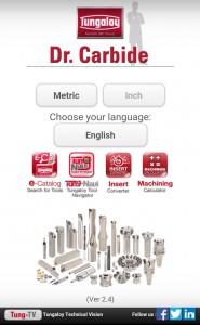 Mit der App „Dr.Carbide“ präsentiert Tungaloy eine leistungsstarke Sammlung hilfreicher Kleinanwendungen – dank Smartphone-Basis jederzeit zur Hand.