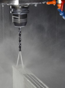 Das Punkt-Design des R459 Bohrers nach 30 Minuten Edelstahl-Bearbeitung.