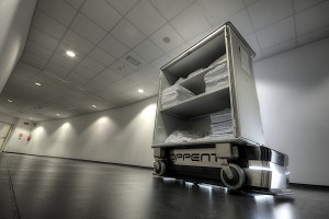 Mit Oppent SpA Milano entwarf BlueBotics SA bei Lausanne eine komplette Software für ein automatisches Fahrzeug im Krankenhaus. (Foto: Oppent)