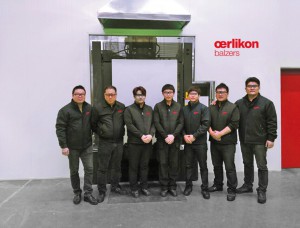 Das Team des neuen Oerlikon Balzers Kundenzentrums in Gwangju, SÃ¼dkorea.