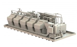 Diese Filteranlage ist für die Schleifölreinigung in der HSS-/Guss-Bearbeitung konzipiert. Sie enthält vier Filtermodule und ihre Reinigungsleistung beträgt 1.900 l/min.