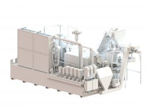 Die Besonderheit dieser Anlage ist eine dem Filter nachgeschaltete Trocknungseinheit. Die Restfeuchte der HSS-Späne beträgt 7 %. Mit dieser Anlage ist eine Reinigungsleistung von 1.900 l/min möglich.