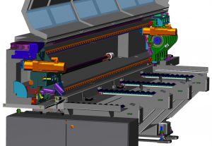 Servomotor, Nachschubwagen und einschwenkbare Nachschubstange sorgen für kurze, schnelle Verfahrwege und eine geringe Baulänge des MBL.