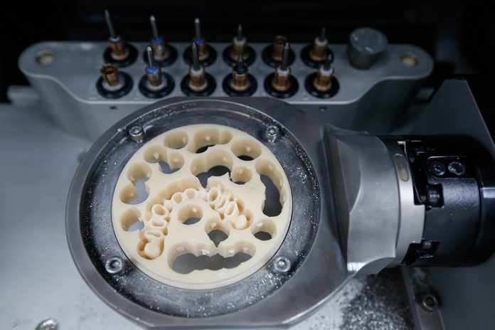 CAD/CAM dental machinery in dental laboratory