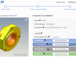 CAD-Kalkulation für Metallbearbeitungen