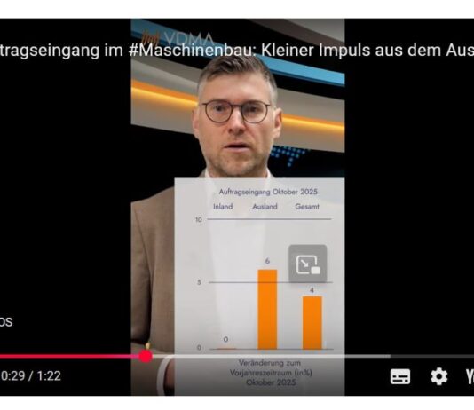 Auftragseingang im Maschinenbau Oktober 2025